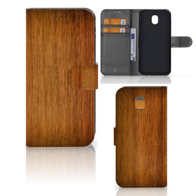 Samsung Galaxy J5 2017 | Book Style Case | Donker Hout Samsung Galaxy J5 2017 | Book Style Case | Donker Hout