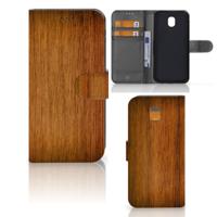 Samsung Galaxy J5 2017 | Book Style Case | Donker Hout - thumbnail