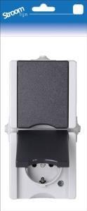 Kopp SWD opbouw stopcontact RA dubbel verticaal - 6628110 Kopp SWD opbouw stopcontact RA dubbel verticaal - 6628110