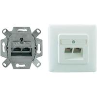 Rutenbeck UAEClassEAiso8/8Uprw Netwerkdoos Inbouw (in muur) Inzet met centraalstuk en frame Wit - thumbnail