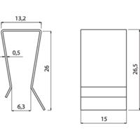Fischer Elektronik Transistorklem Geschikt voor: TO-247, TO-218 (l x b x h) 26.5 x 15 x 13.2 mm - thumbnail