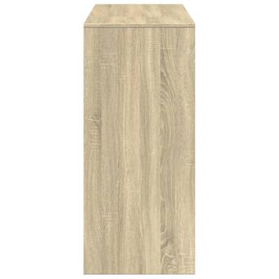 Bartafel met schap 124x46x103,5 cm hout sonoma eikenkleur