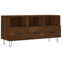 Tv-meubel 102x36x50 cm bewerkt hout bruin eikenkleur - thumbnail