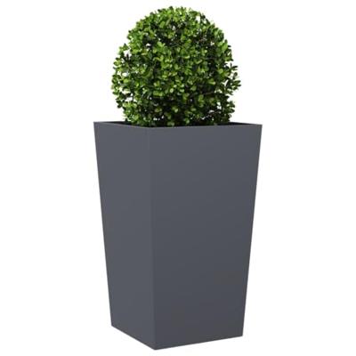 Plantenbakken 2 st 45x45x75 cm staal antracietkleurig