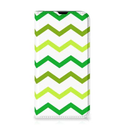 iPhone 13 Pro | Hoesje met Magneet | Zigzag Groen iPhone 13 Pro | Hoesje met Magneet | Zigzag Groen
