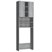 Wasmachinekast 64x25,5x190 cm grijs sonoma eikenkleurig - thumbnail