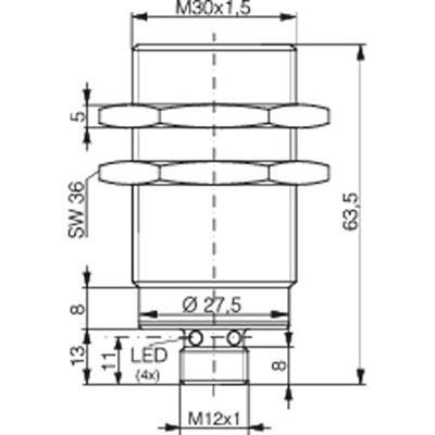 Contrinex Inductieve naderingsschakelaar M30 Vlak PNP DW-AS-603-M30-002 Contrinex Inductieve naderingsschakelaar M30 Vlak PNP DW-AS-603-M30-002