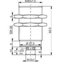 Contrinex Inductieve naderingsschakelaar M30 Vlak PNP DW-AS-603-M30-002 - thumbnail