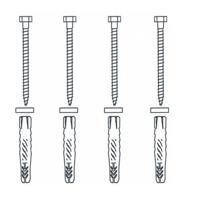 Bevestigingsset voor Wandbeugels Handicare Linido Handicare - thumbnail
