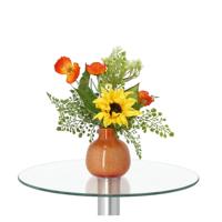 Handgebonden Kunstboeket Sunny Barcelona - Oranje/Geel - thumbnail