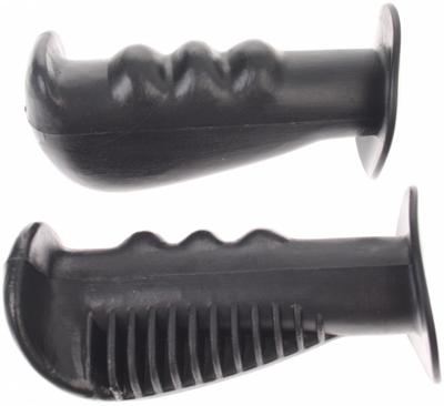 HZB handvat bmx freestyle cross rubber 105 mm zwart 2 stuks