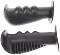 HZB handvat bmx freestyle cross rubber 105 mm zwart 2 stuks - thumbnail