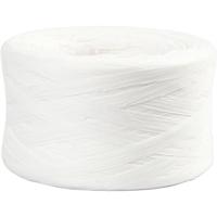 Creativ Company Papier raffia garen, b: 7-8 mm, wit, 100 m/ 1 rol - thumbnail