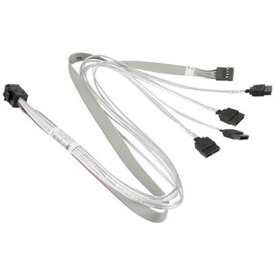 Supermicro CBL-SAST-0616 50cm Mini-SAS HD naar 4x SATA interne kabel w/50cm SB