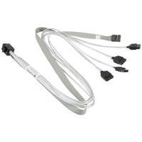 Supermicro CBL-SAST-0616 50cm Mini-SAS HD naar 4x SATA interne kabel w/50cm SB - thumbnail
