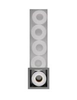 Hotbath &MORE Inbouw reserverol houder voor 6 rollen 16x60x14cm Geborsteld Gunmetal PVD - thumbnail