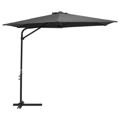 VidaXL Parasol met stalen paal 300 cm antraciet