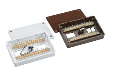 ABUS VT4100W Aufputz-Löt-Verteiler 32-polig weiss VdS-C Alarmverdeler