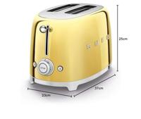 Smeg TSF01GOEU broodrooster 2 snede(n) Goud 950 W - thumbnail