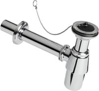 Plugbekersifon - muurbuis - rozet - rubber stop - Verchroomd - 1-1/4 x 32mm - thumbnail