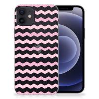 iPhone 12 | 12 Pro (6.1") | TPU bumper | Waves Roze - thumbnail