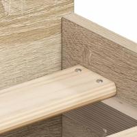 Bedframe met hoofd- en voeteneinde sonoma eikenkleur 75x190 cm - thumbnail