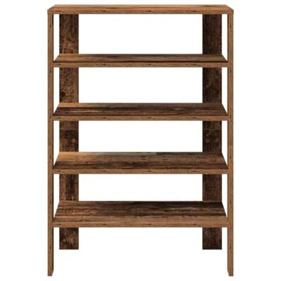 Schoenenrek 61x32x87,5 cm bewerkt hout oud houtkleurig