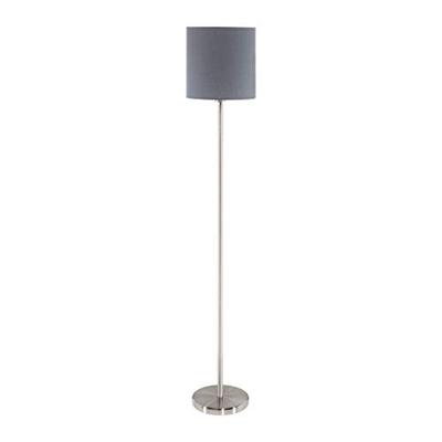 Eglo VloerlampPasteri 28cm nikkel mat met grijze kap - 95166