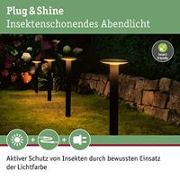 Paulmann P+S Poller Plate IP44 2200K 94723 Verlichtingssysteem Plug&Shine LED-tuinspot LED 7 W Goud Antraciet - thumbnail