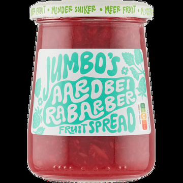 Jumbo&apos;s Fruitspread Aardbei Rabarber 335 g
