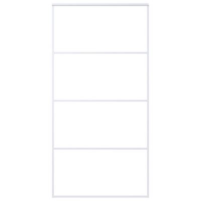 VidaXL Schuifdeur 102,5x205 cm mat esg-glas en aluminium wit