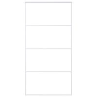 VidaXL Schuifdeur 102,5x205 cm mat esg-glas en aluminium wit - thumbnail