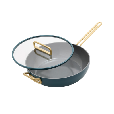 GreenPan™ Stanley Tucci™ Ceramic Nonstick 33cm Stanley Pan with Lid, Venetian Teal