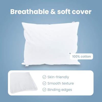 VidaXL Hoofdkussen met kussen 2 pcs wit 70 x 90 cm veren