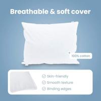 VidaXL Hoofdkussen met kussen 2 pcs wit 70 x 90 cm veren - thumbnail
