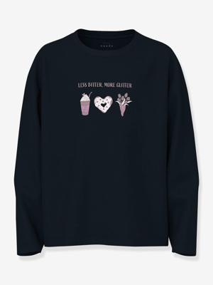 Biologisch katoen meisjes jurk licht zwart