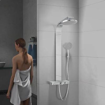 Schutte SAMOA RAIN douchesysteem met thermostatisch planchet | chroom-licht grijs
 - 60570 60570