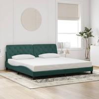 Bedframe zonder matras 200x200 cm fluweel donkergroen - thumbnail