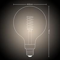 Philips 1-pack G125 E27 Globe met zichtbare gloeidraad - thumbnail
