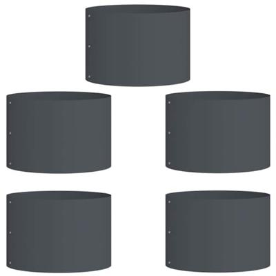 Tuinplanten 5 stuks Anthraciet 30x30x20 cm Staal