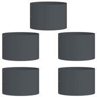 Tuinplanten 5 stuks Anthraciet 30x30x20 cm Staal - thumbnail