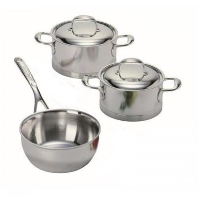 Demeyere Pannenset Atlantis 7 - RVS - Kookpan ø 18, 20 cm & Sauspan ø 20 cm + Deksels - 3 Delig