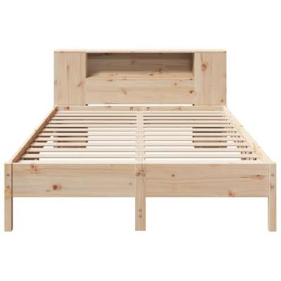 Bed met boekenkast zonder matras massief grenenhout 140x200 cm