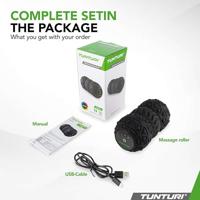 Tunturi Vibrating duo Massage Roller voor rugmassage | voetmassage | elektrische | met 3 niveau's | compact formaat | Zwart - thumbnail
