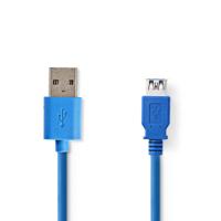 USB 3.0-Kabel | A Male - A Female | 2,0 m | Blauw - thumbnail