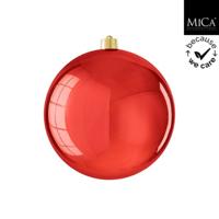 Mica Decorations Kerstbal Onbreekbaar 25 cm Glanzend Rood - thumbnail