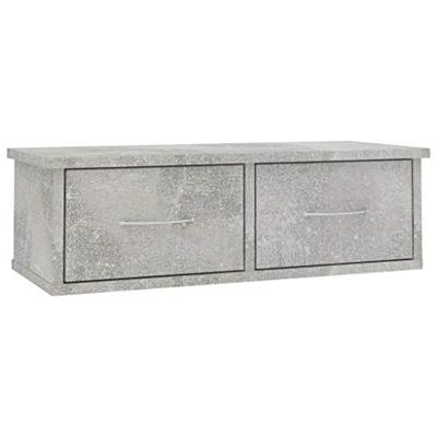 VidaXL Wandschap met lades 60x26x18,5 cm bewerkt hout betongrijs