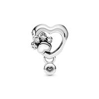 Pandora 798873C01 Bedel Sprankelende Pootafdruk zilver-zirconia - thumbnail