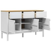 Dressoir FLORO 114x43x74 cm massief grenenhout wit - thumbnail