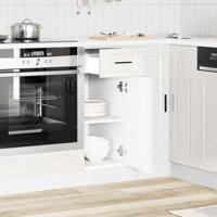 Keuken onderkast "Porto" bewerkt hout hoogglans wit - thumbnail